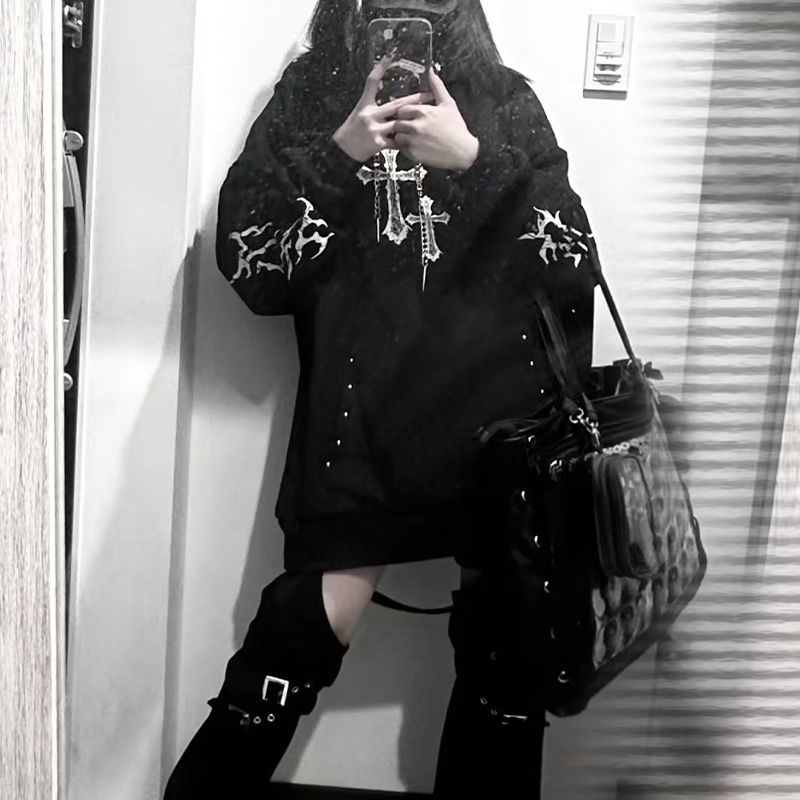 Graphic Hoodie Streetwear - Nowe Subkultury Gotyckie Stylowe Graficzne Bluzy