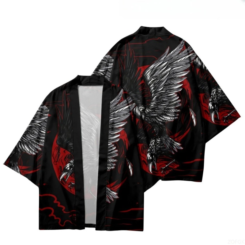 Street Fashion Kimono - Kimono z otwartym przodem i nadrukiem