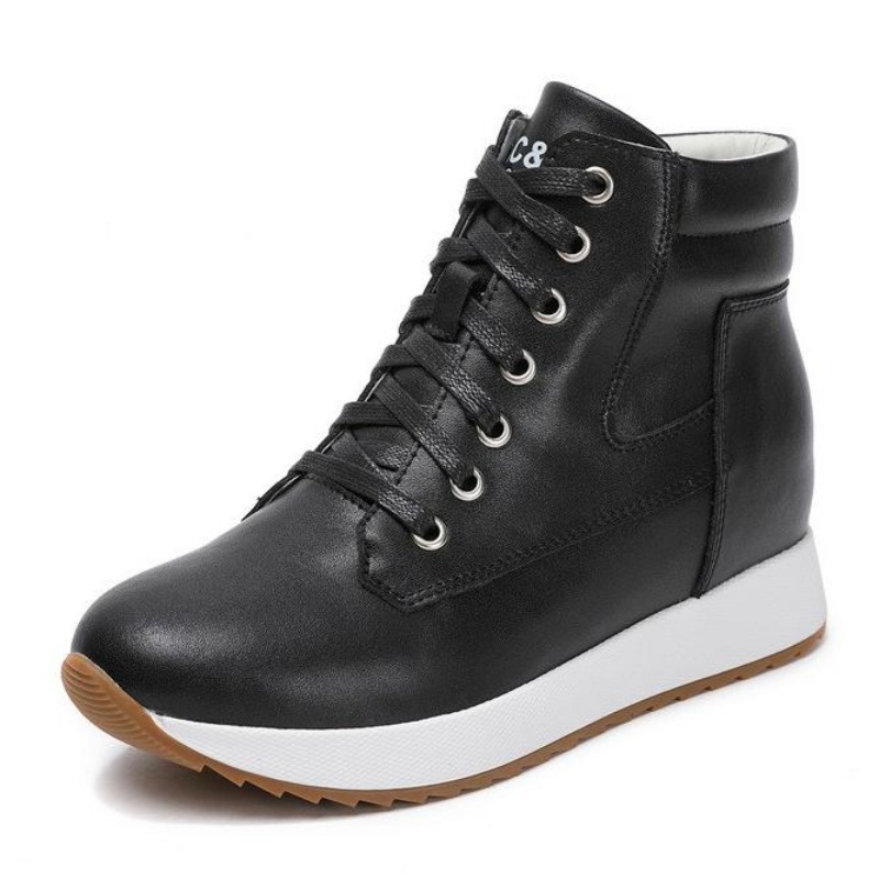 Chunky Sneaker Platform - Botki damskie ze skóry naturalnej 7