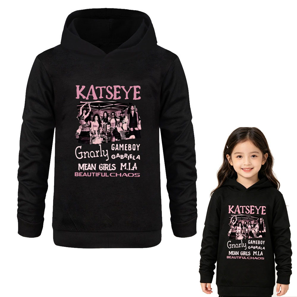Graphic Hoodie Streetwear - Bluza z kapturem dla dzieci KATSEYE,