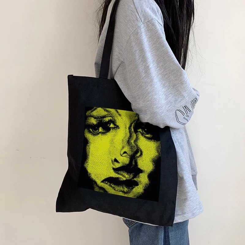 Tote Bag Canvas Print - Torba płócienna damska horror punk vintage
