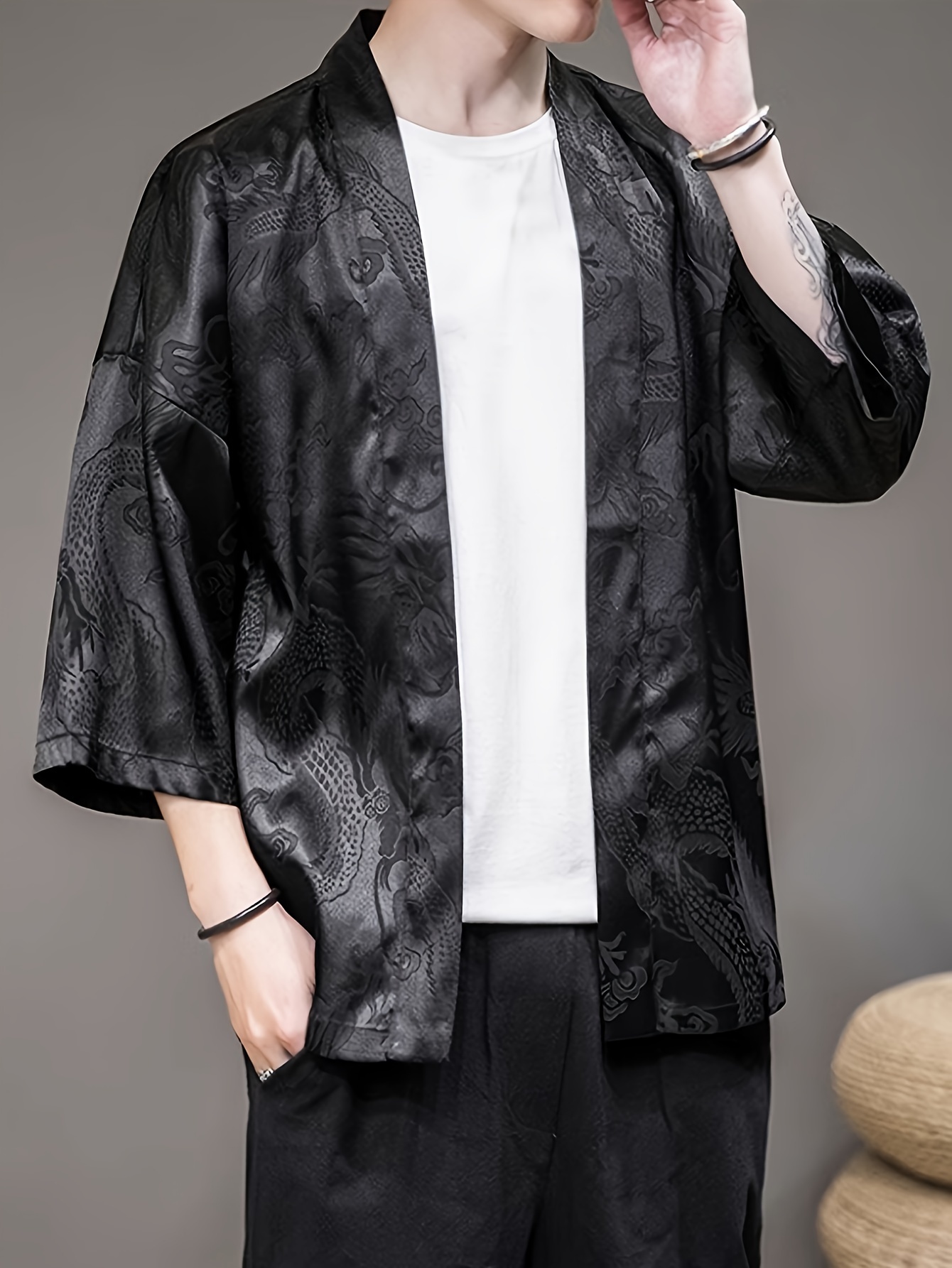 Street Fashion Kimono - Męskie kimono na lato 2026 z