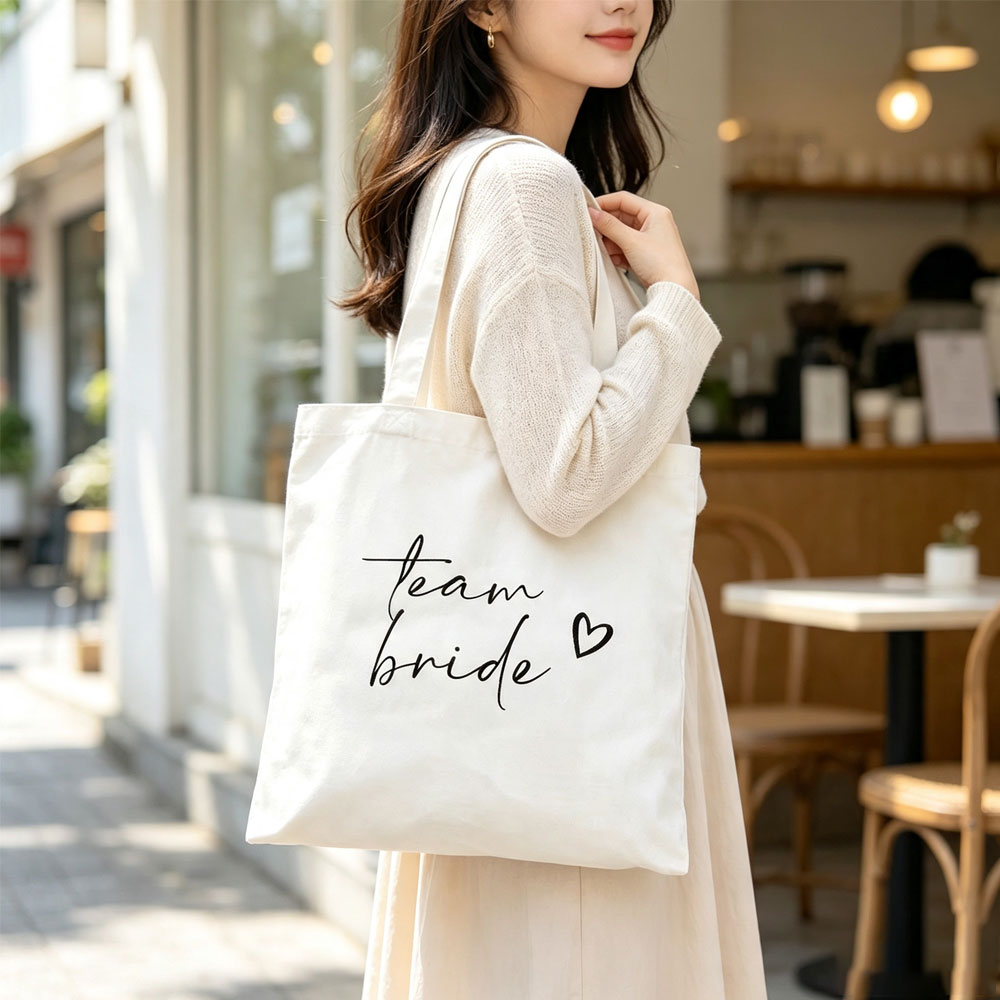 Tote Bag Canvas Print - Torba płócienna z nadrukiem serca dla