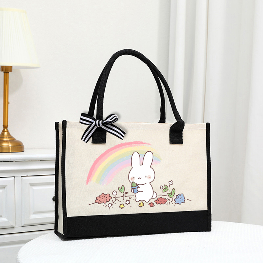 Tote Bag Canvas Print - Torba płócienna w jasnym białym kolorze