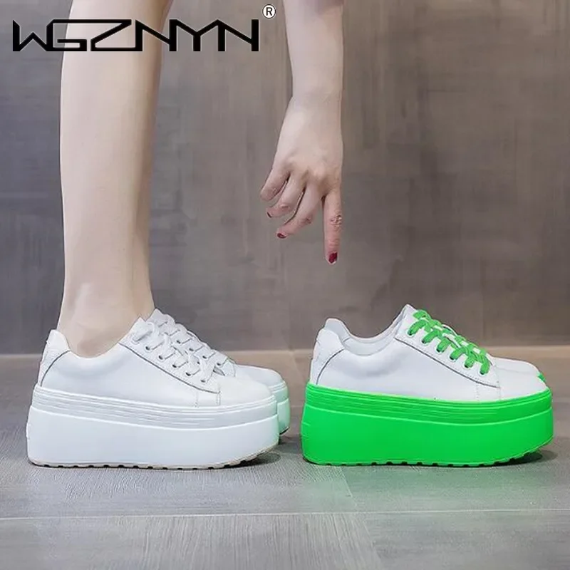 Chunky Sneaker Platform - Luksusowe jesienne damskie buty casual z
