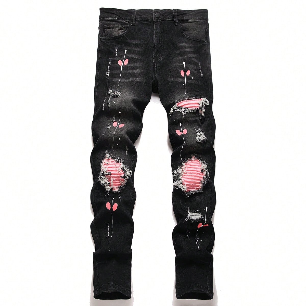 Distressed Jean Rip - Męskie jeansy z wysoką elastycznością, z