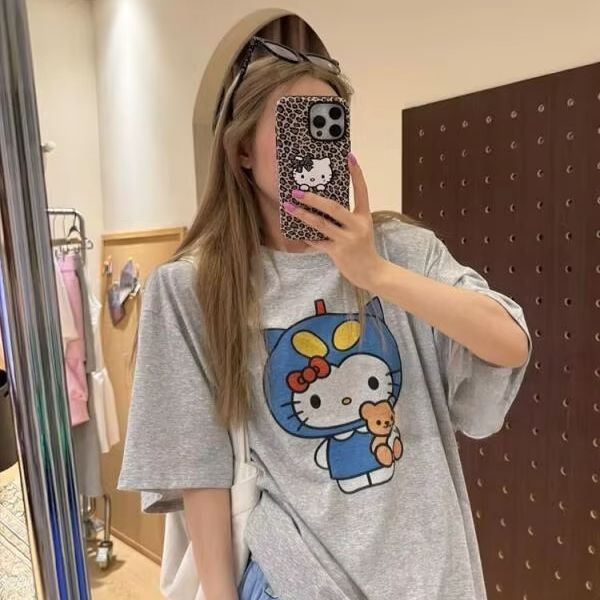 Street Fashion Tshirt - Krótki rękaw, koszulka z nadrukiem Hello