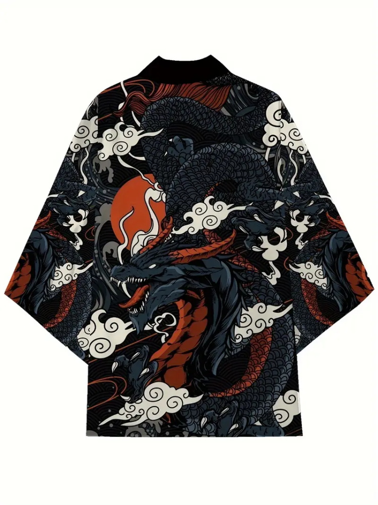 Street Fashion Kimono - Męska moda japońska letnia kimono z