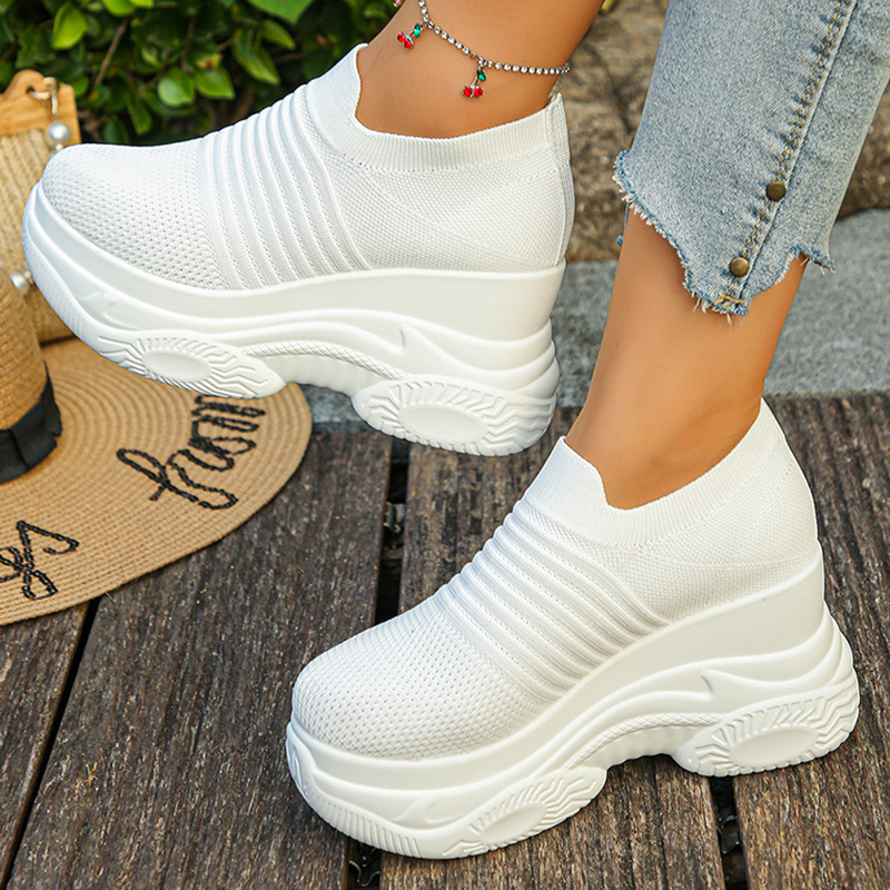 Damskie dzianinowe białe sneak – Chunky Sneaker Platform recenzja i cena