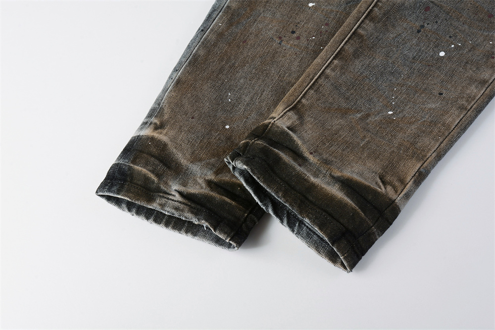 Męska moda Amerykańskie jeansy – Distressed Jean Rip recenzja i cena