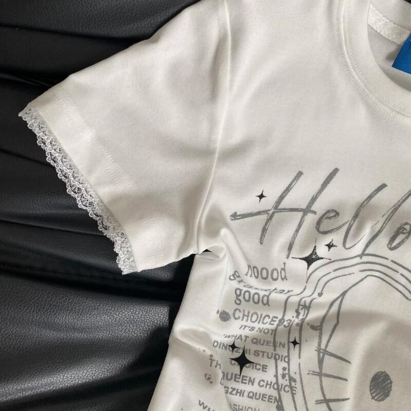 Letnia damska nowa słodka, ret – Street Fashion Tshirt recenzja i cena