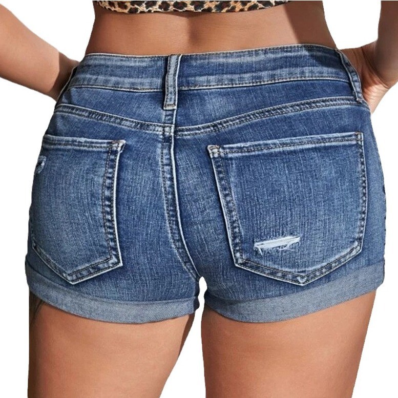 Szorty jeansowe z wysokim stan – Distressed Jean Rip recenzja i cena