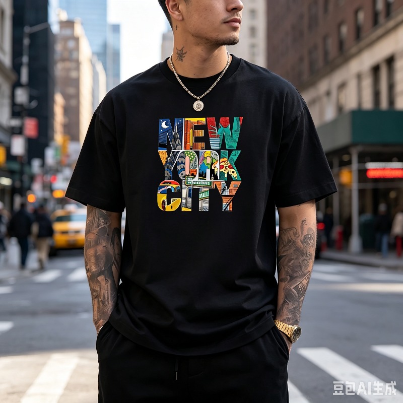 Koszulka męska z grafiką NEW Y – Street Fashion Nyc recenzja i cena