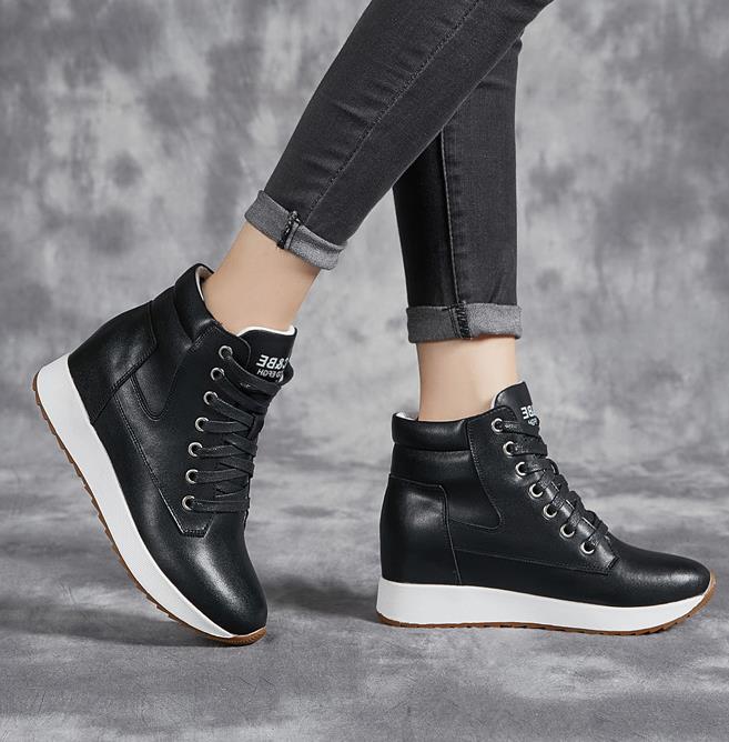 Botki damskie ze skóry natural – Chunky Sneaker Platform recenzja i cena