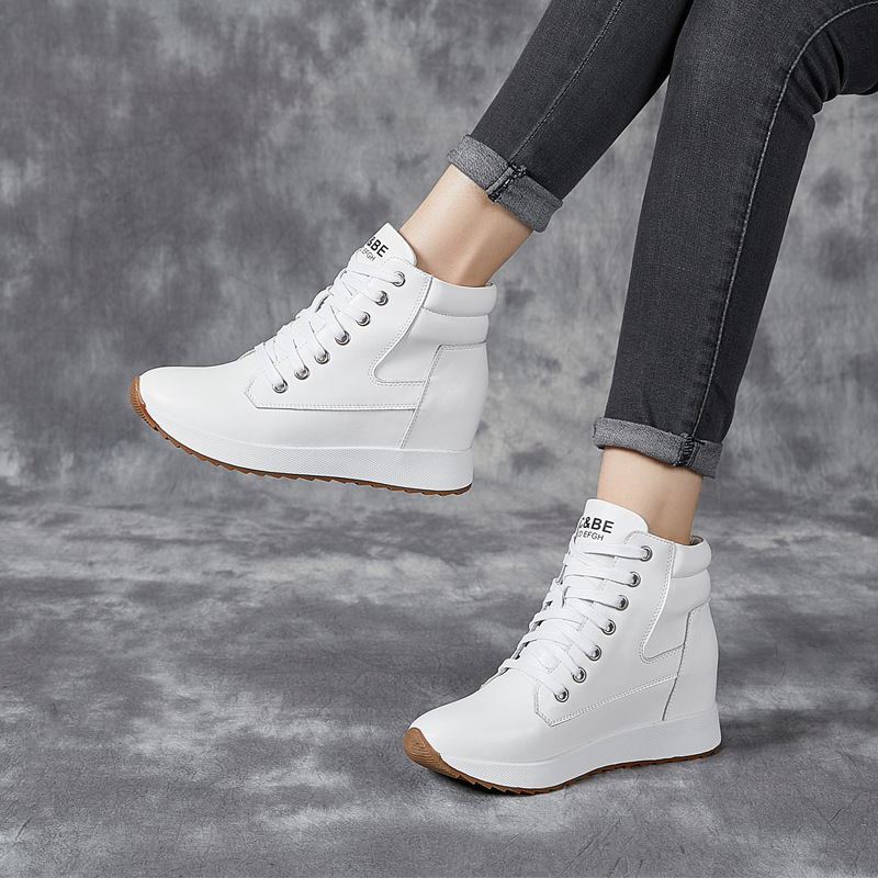 Botki damskie ze skóry natural – Chunky Sneaker Platform recenzja i cena