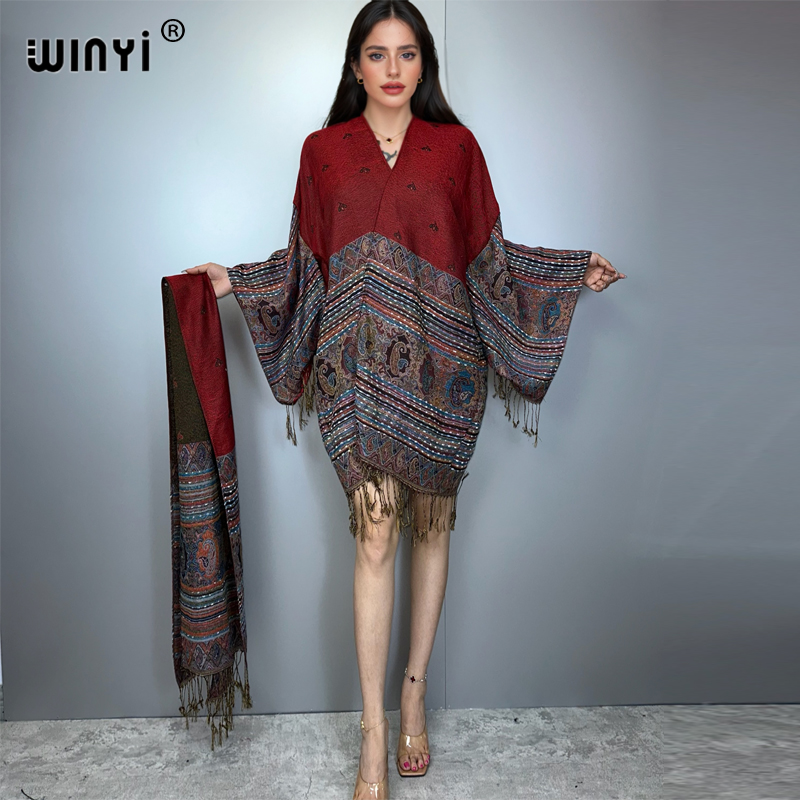 Płaszcz kimono maxi WINYI Afry – Street Fashion Kimono recenzja i cena