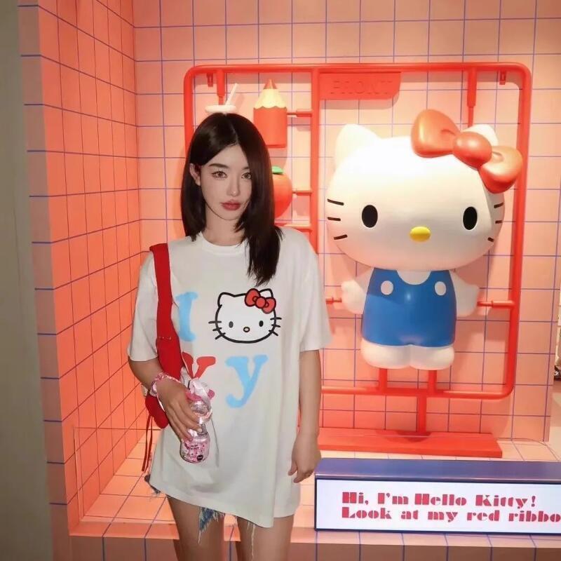 Krótki rękaw Sanrio Letnia Kos – Street Fashion Tshirt recenzja i cena