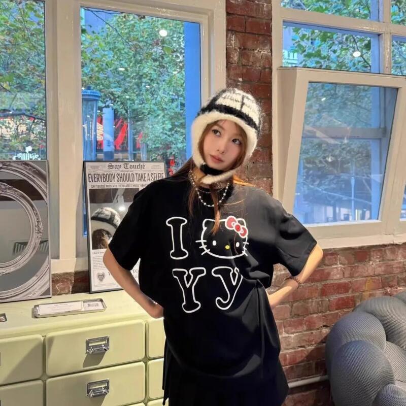 Krótki rękaw Sanrio Letnia Kos – Street Fashion Tshirt recenzja i cena