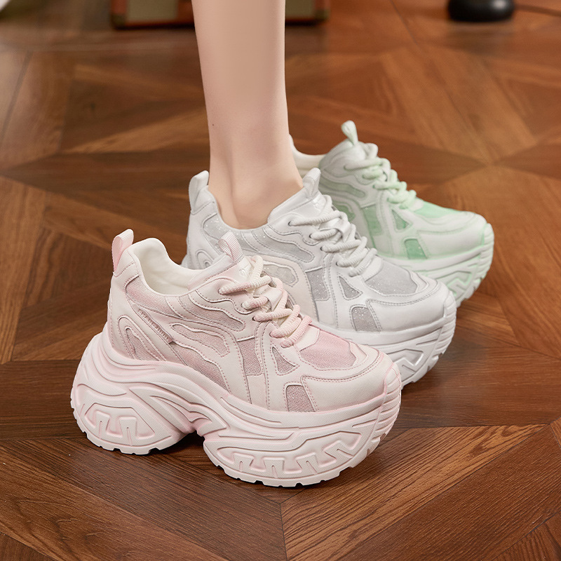 Damskie modne sneakersy na gru – Chunky Sneaker Platform recenzja i cena